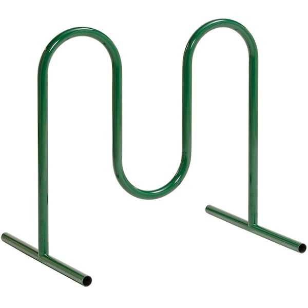 Global Industrial Wave Bike Rack, Green, Free Standing, 5-Bike 652777FGN - main